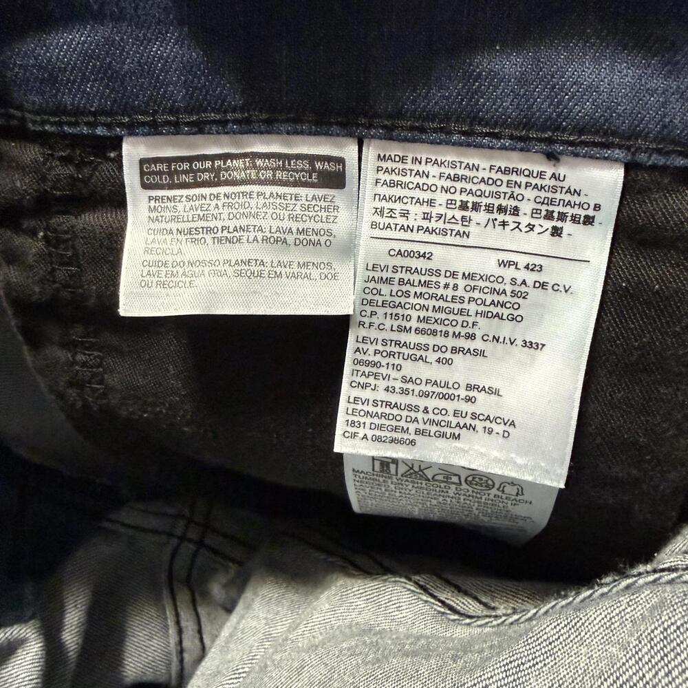 Levi’s 513 Slim Straight Jeans Mens 32x30 Dark Wash Stretch Denim - Picture 5 of 5